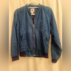 Lacoste denim zip up bomber